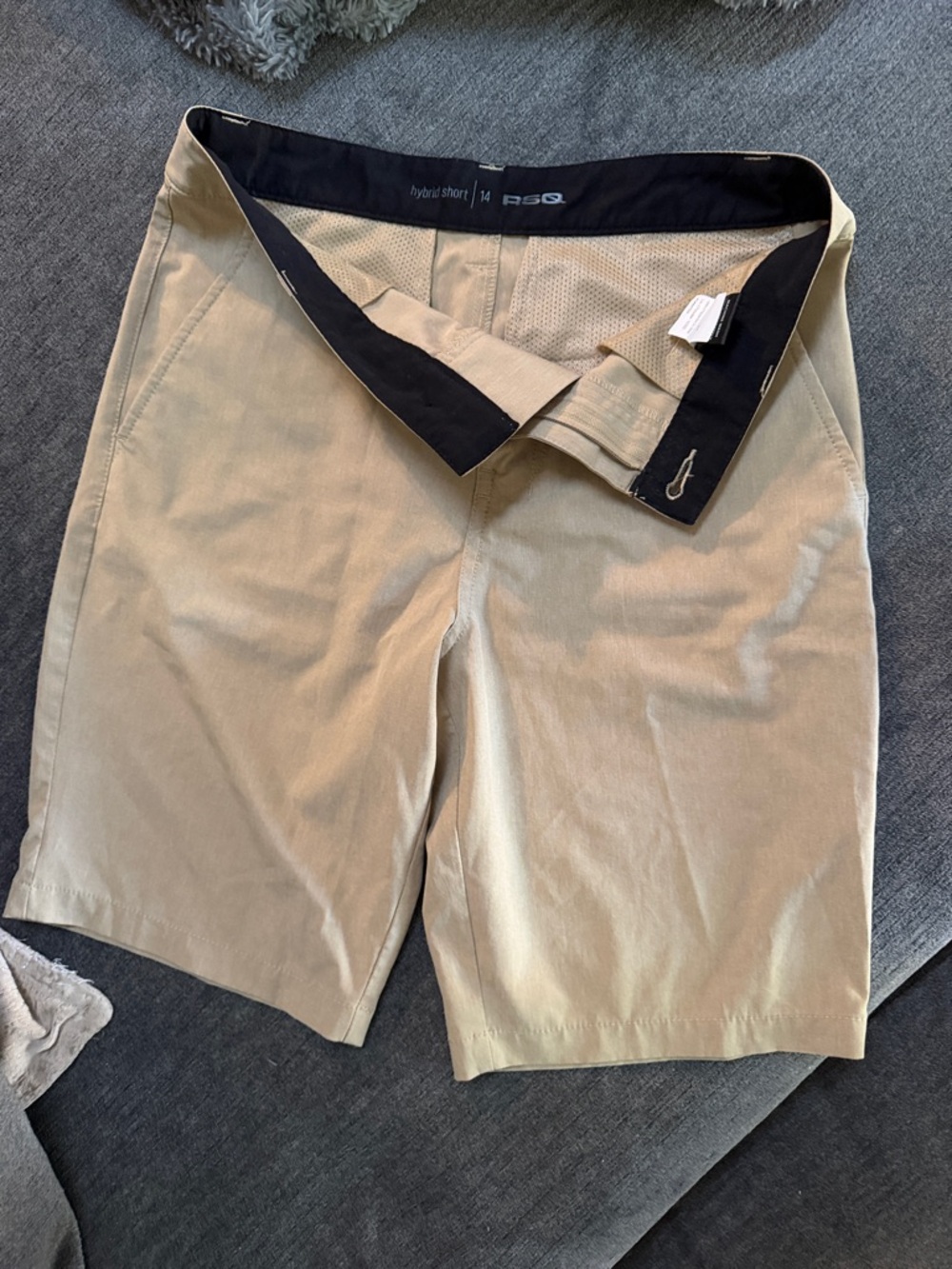 RSQ Boys Tan Hybrid Shorts with Black Waistband